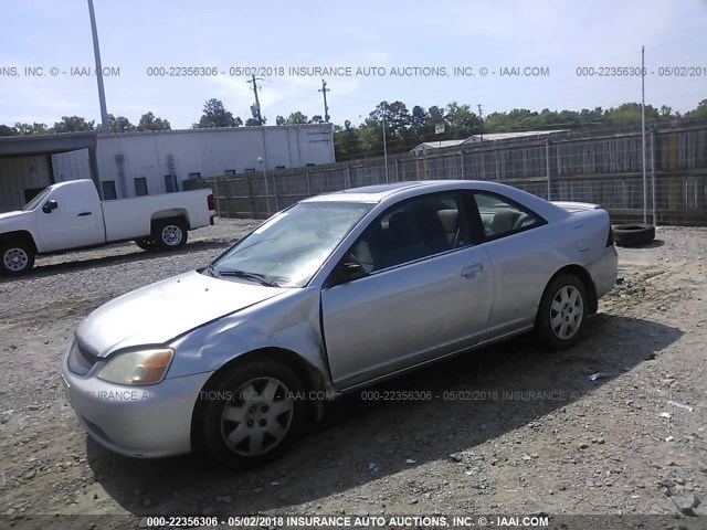 1HGEM22931L028006 - 2001 HONDA CIVIC SI/EX SILVER photo 2