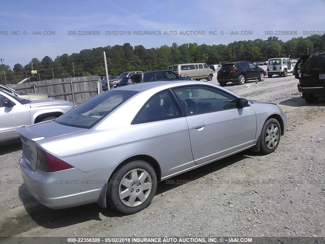 1HGEM22931L028006 - 2001 HONDA CIVIC SI/EX SILVER photo 4