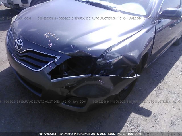 4T4BF3EK2BR161398 - 2011 TOYOTA CAMRY SE/LE/XLE GRAY photo 6