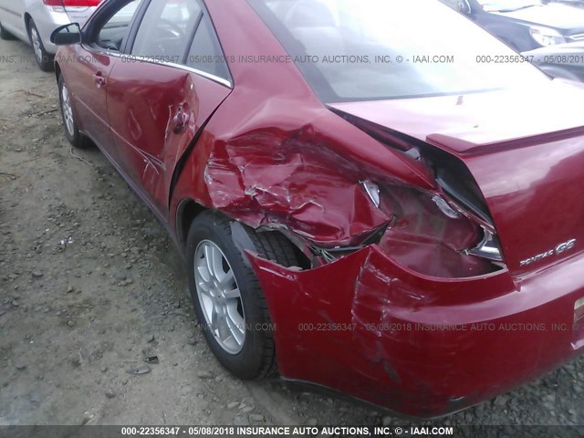 1G2ZF55B564177923 - 2006 PONTIAC G6 SE RED photo 6