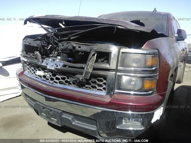 3GCPCREC2FG424619 - 2015 CHEVROLET SILVERADO C1500 LT BURGUNDY photo 6