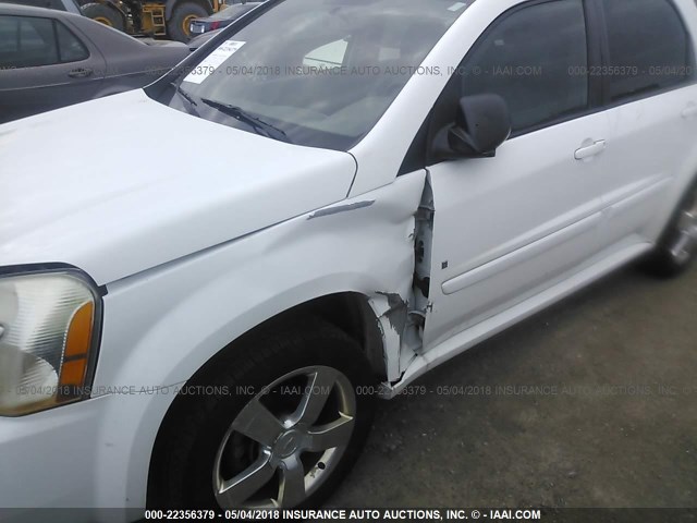 2CNDL737286033137 - 2008 CHEVROLET EQUINOX SPORT WHITE photo 6