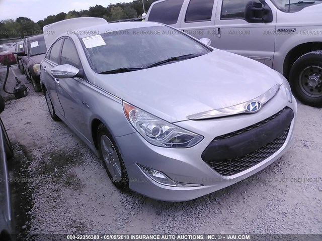 KMHEC4A41CA022475 - 2012 HYUNDAI SONATA HYBRID SILVER photo 1