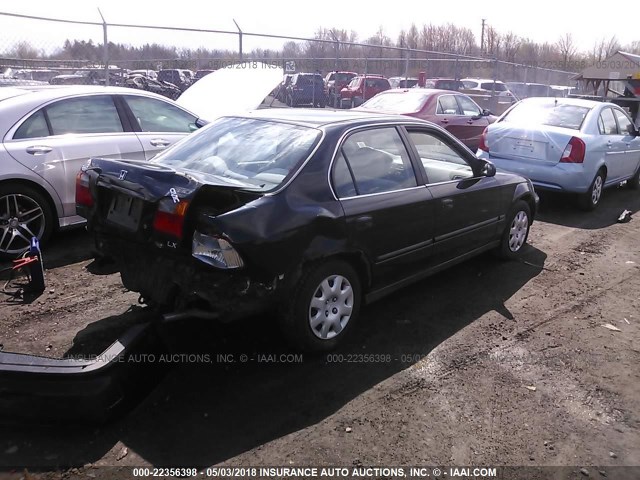 2HGEJ6677YH520134 - 2000 HONDA CIVIC LX BLACK photo 4