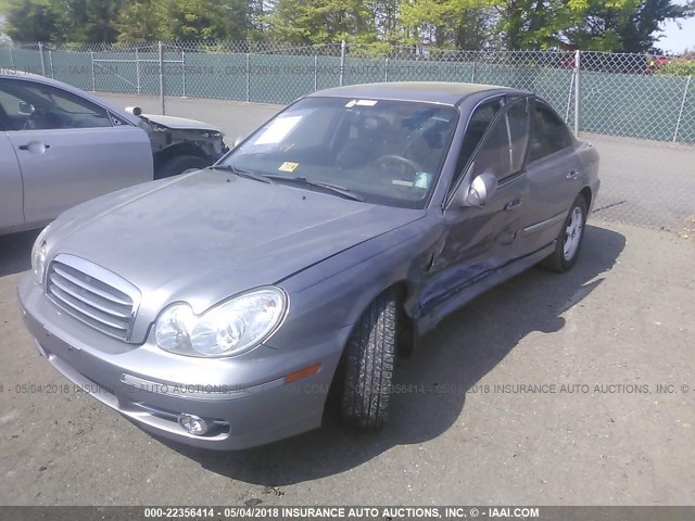 KMHWF35H65A148403 - 2005 HYUNDAI SONATA GLS/LX SILVER photo 2