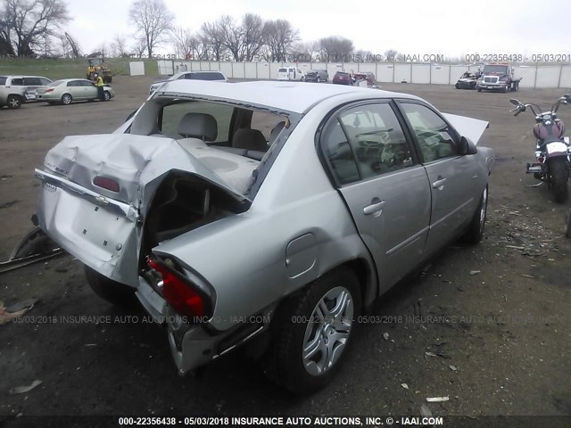 1G1ZS53846F277653 - 2006 CHEVROLET MALIBU LS 银色 照片 4