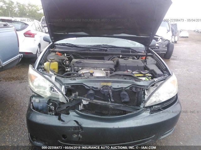 JTDBE32K640265960 - 2004 TOYOTA CAMRY LE/XLE GREEN photo 10