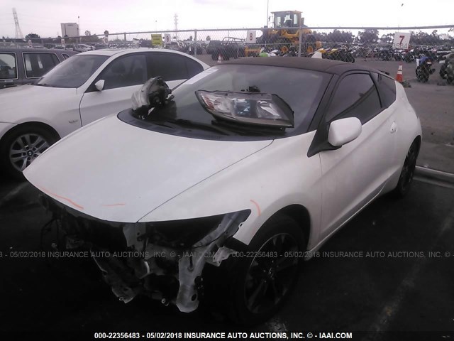 JHMZF1D47ES002184 - 2014 HONDA CR-Z WHITE photo 2