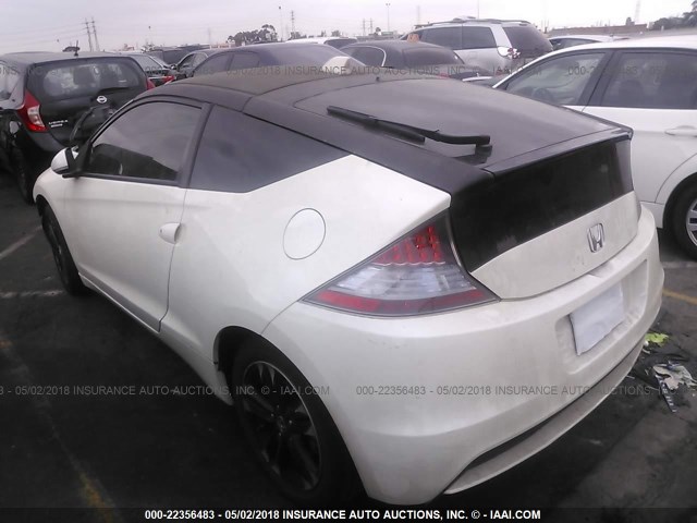 JHMZF1D47ES002184 - 2014 HONDA CR-Z WHITE photo 3