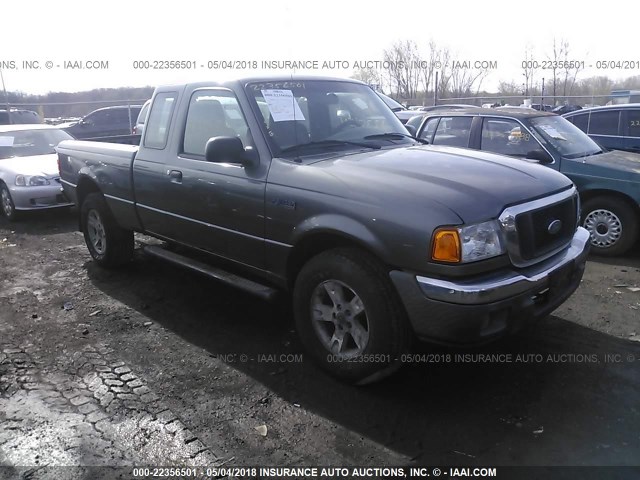 1FTZR15E25PA40764 - 2005 FORD RANGER SUPER CAB GRAY photo 1