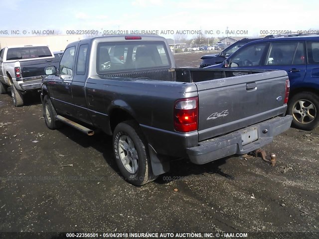 1FTZR15E25PA40764 - 2005 FORD RANGER SUPER CAB GRAY photo 3