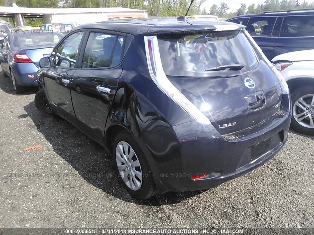 1N4AZ0CP9EC339323 - 2014 NISSAN LEAF S/SV/SL BLACK photo 3