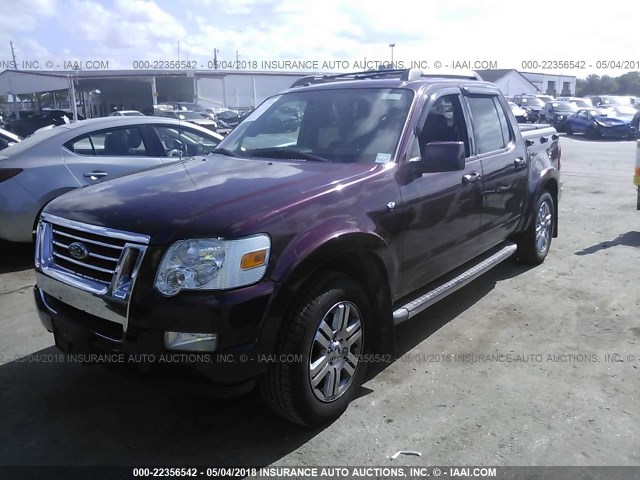 1FMEU53857UA06979 - 2007 FORD EXPLORER SPORT TR LIMITED MAROON photo 2