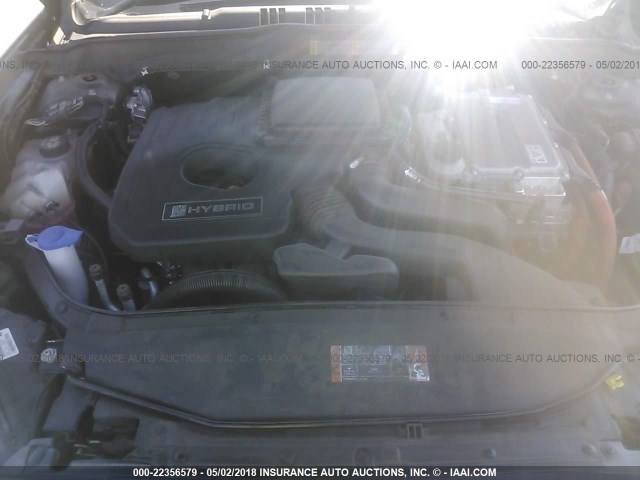 3FA6P0LUXFR307095 - 2015 FORD FUSION SE HYBRID BLACK photo 10