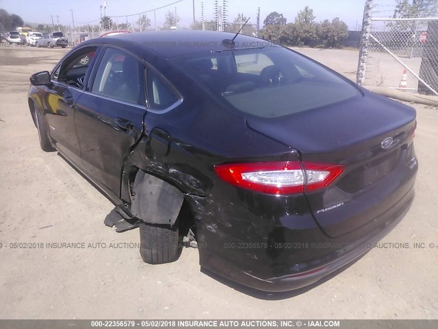 3FA6P0LUXFR307095 - 2015 FORD FUSION SE HYBRID BLACK photo 3