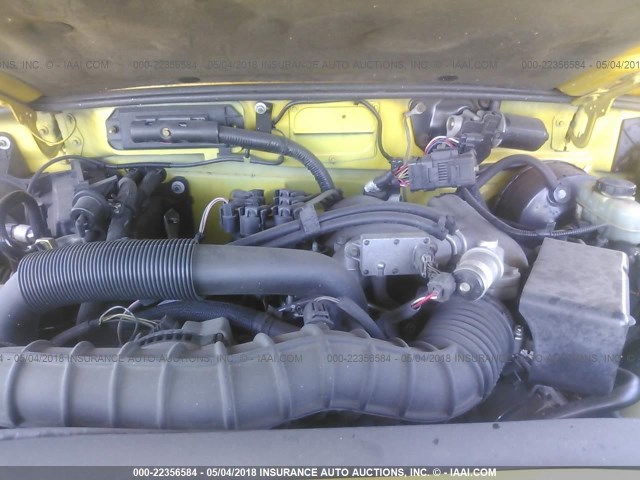 1FTYR14V7YPB94131 - 2000 FORD RANGER SUPER CAB YELLOW photo 10