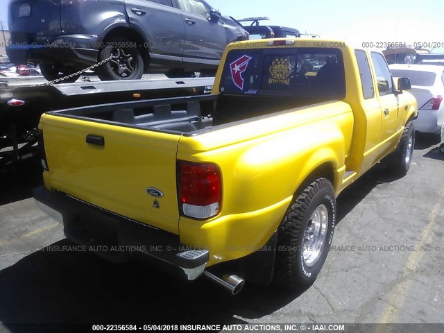 1FTYR14V7YPB94131 - 2000 FORD RANGER SUPER CAB YELLOW photo 4