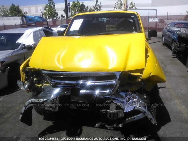 1FTYR14V7YPB94131 - 2000 FORD RANGER SUPER CAB YELLOW photo 6