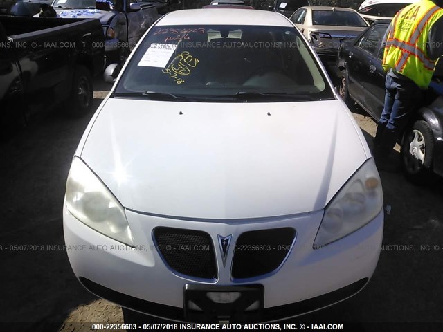 1G2ZG58N074136779 - 2007 PONTIAC G6 SE WHITE photo 6