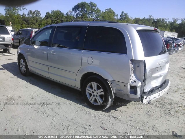 2D4RN5DG5BR606547 - 2011 DODGE GRAND CARAVAN CREW SILVER photo 3