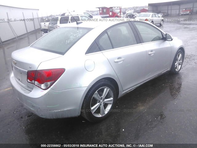 1G1PG5SC0C7281168 - 2012 CHEVROLET CRUZE LT SILVER photo 4