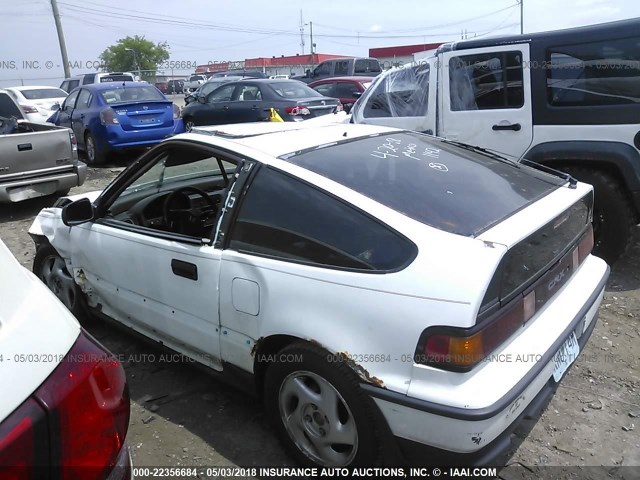 JHMED9361MS011421 - 1991 HONDA CIVIC CRX SI/CRX SE WHITE photo 3