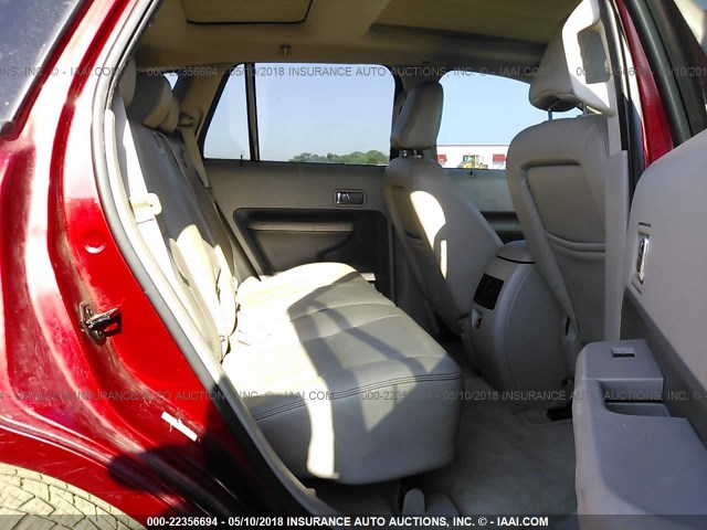 2FMDK39C87BA73082 - 2007 FORD EDGE SEL PLUS RED photo 8