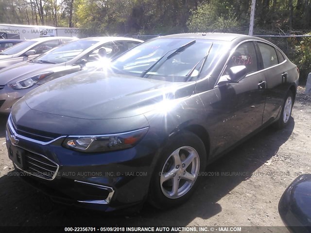1G1ZB5ST2HF102293 - 2017 CHEVROLET MALIBU LS 灰色 照片 2