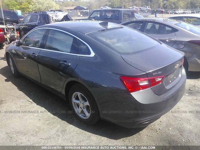 1G1ZB5ST2HF102293 - 2017 CHEVROLET MALIBU LS 灰色 照片 3