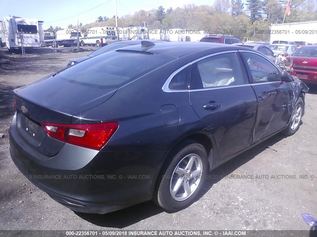 1G1ZB5ST2HF102293 - 2017 CHEVROLET MALIBU LS 灰色 照片 4