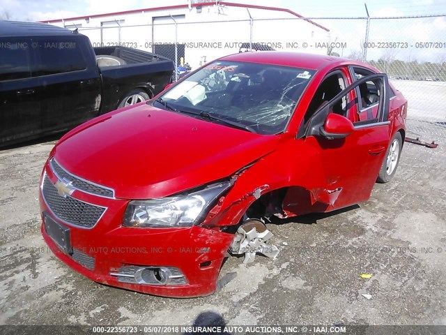 1G1PC5SBXD7307344 - 2013 CHEVROLET CRUZE LT RED photo 6