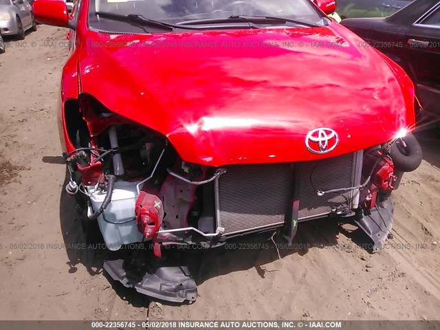 2T1KU4EE4BC665355 - 2011 TOYOTA COROLLA MATRIX  RED photo 6