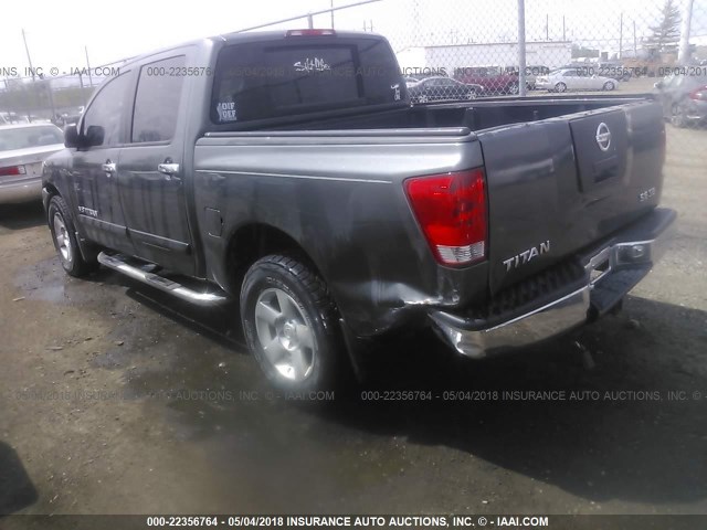 1N6BA07B86N508044 - 2006 NISSAN TITAN XE/SE/LE GRAY photo 3