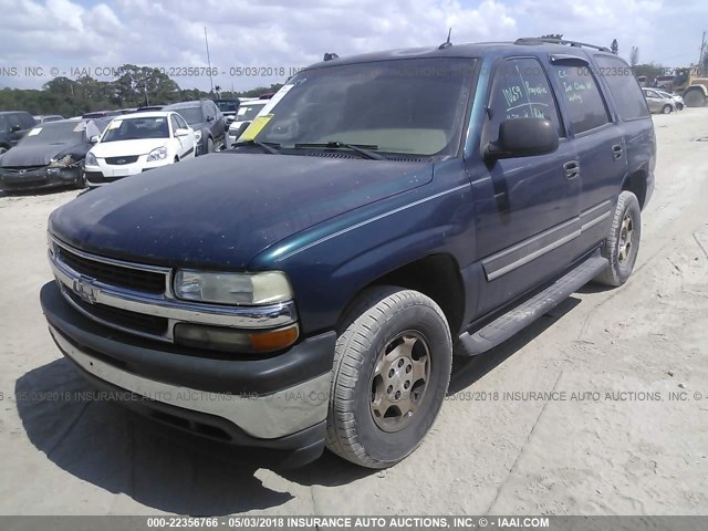 1GNEC13T65R148656 - 2005 CHEVROLET TAHOE C1500 BLUE photo 2