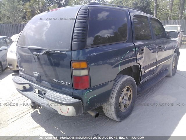 1GNEC13T65R148656 - 2005 CHEVROLET TAHOE C1500 BLUE photo 4