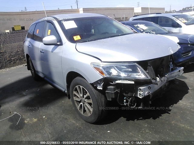 5N1AR2MN4DC665933 - 2013 NISSAN PATHFINDER S/SV/SL/PLATINUM 银色 照片 1