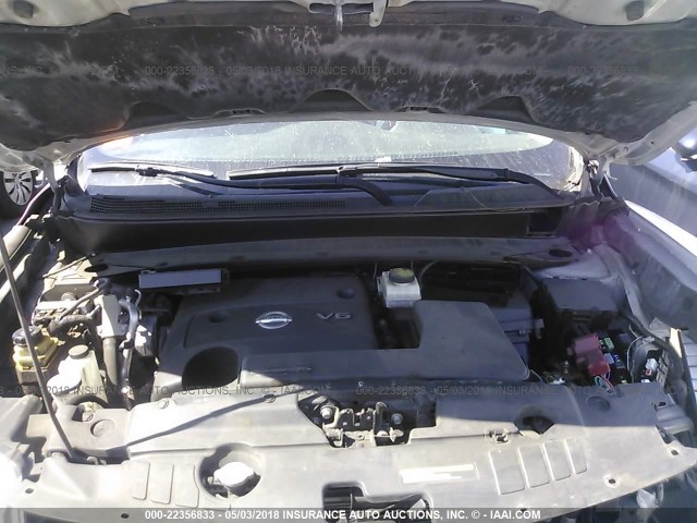 5N1AR2MN4DC665933 - 2013 NISSAN PATHFINDER S/SV/SL/PLATINUM 银色 照片 10