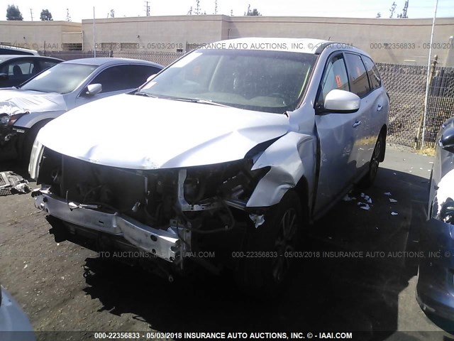 5N1AR2MN4DC665933 - 2013 NISSAN PATHFINDER S/SV/SL/PLATINUM 银色 照片 2