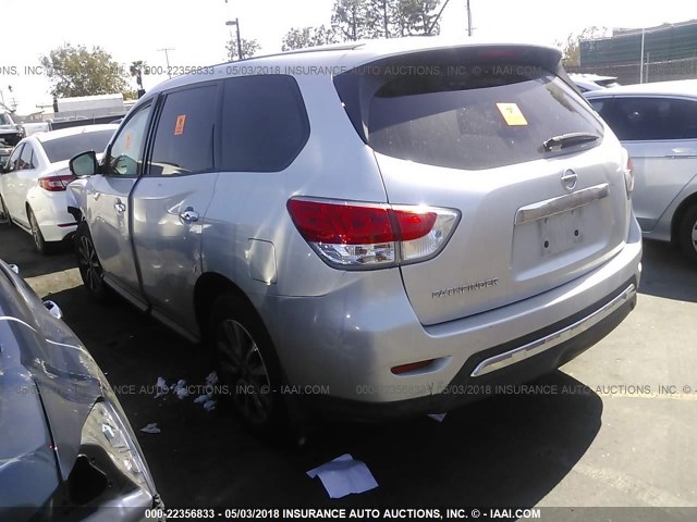 5N1AR2MN4DC665933 - 2013 NISSAN PATHFINDER S/SV/SL/PLATINUM 银色 照片 3