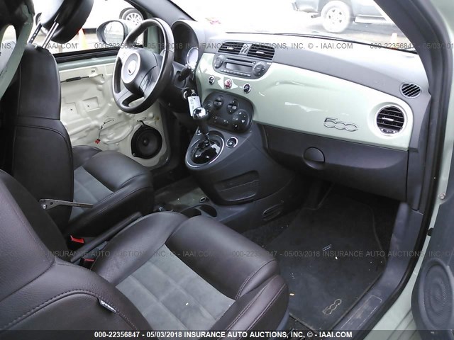 3C3CFFBR9CT103908 - 2012 FIAT 500 SPORT GREEN photo 5