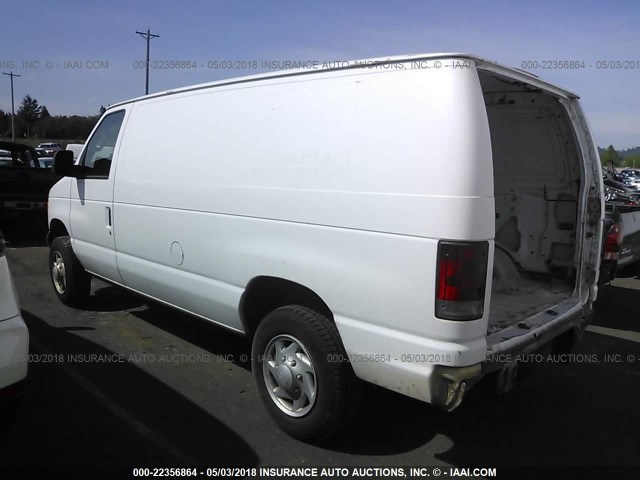 1FTNE14W47DB50000 - 2007 FORD ECONOLINE E150 VAN WHITE photo 3