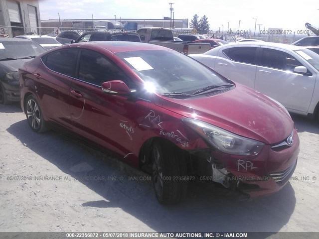 KMHDH4AH7EU081998 - 2014 HYUNDAI ELANTRA SE/SPORT/LIMITED RED photo 1