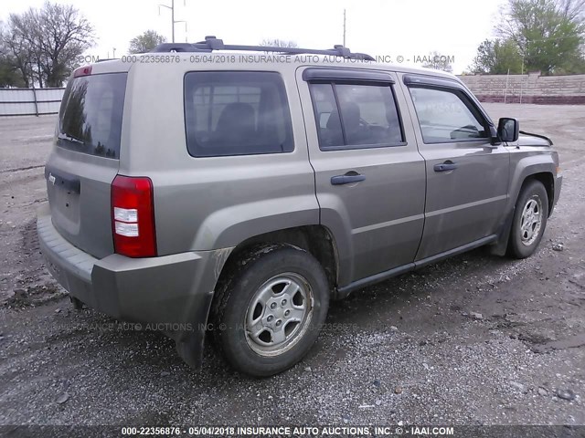 1J8FF28W48D504514 - 2008 JEEP PATRIOT SPORT TAN photo 4