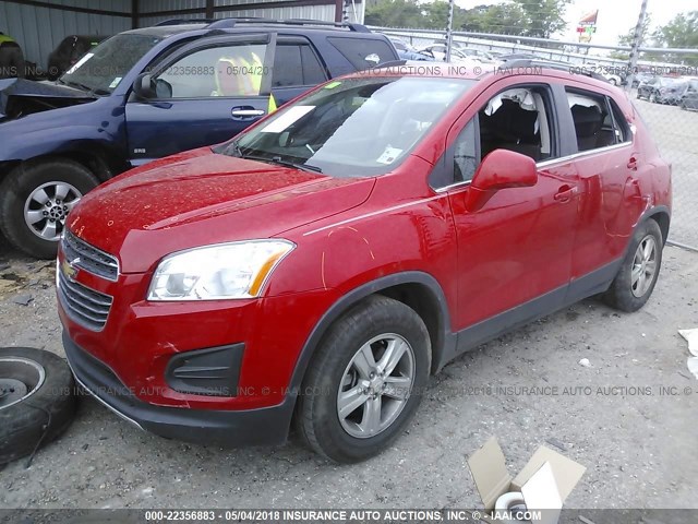 3GNCJLSB3FL242438 - 2015 CHEVROLET TRAX 1LT RED photo 4