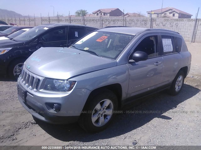 1C4NJCBA4FD170664 - 2015 JEEP COMPASS SPORT GRAY photo 2