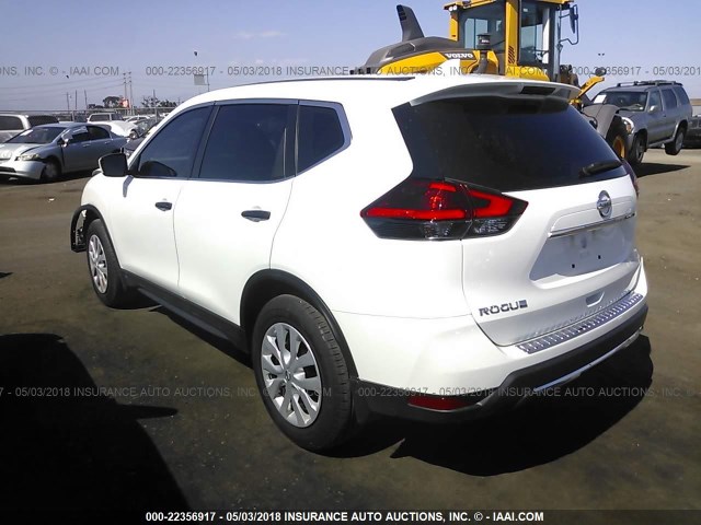 5N1AT2MT7HC894595 - 2017 NISSAN ROGUE S/SL WHITE photo 3