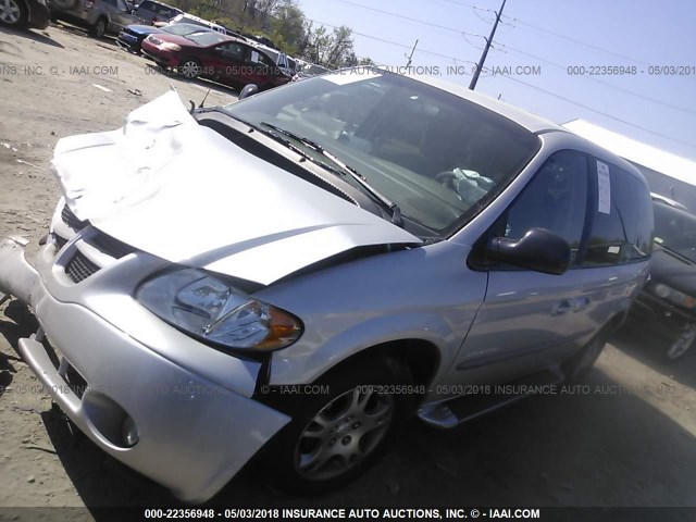 1B4GP45351B229202 - 2001 DODGE CARAVAN SPORT SILVER photo 2