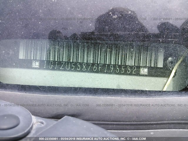 1G1ZU53876F193532 - 2006 CHEVROLET MALIBU LTZ 银色 照片 9