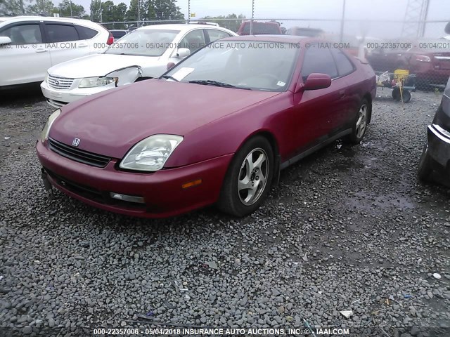 JHMBB6248VC001052 - 1997 HONDA PRELUDE RED photo 2