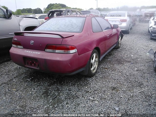 JHMBB6248VC001052 - 1997 HONDA PRELUDE RED photo 4